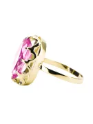 14k żółte złoto Ametyst Pierścionek Vintage Biżuteria vrc253y